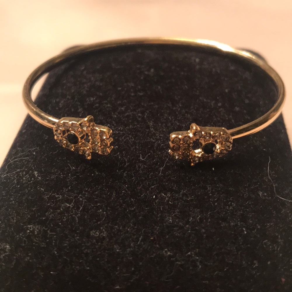Hamsa gold costume bangle bracelet